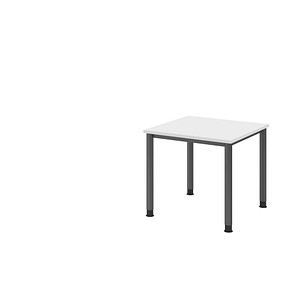 4032062310458 - HAMMERBACHER HS08 höhenverstellbarer Schreibtisch weiß quadratisch 4-Fuß-Gestell grau 800 x 800 cm 4032062310458 - HAMMERBACHER HS08 höhenverstellbarer Schreibtisch weiß quadratisch 4-Fuß-Gestell grau 800 x 800 cm