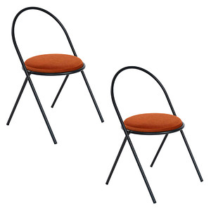 3660141959598 - Besucherstuhl SATURNE rost   schwarz ohne Armlehnen Pyramidengestell 3660141959598 2 Stück