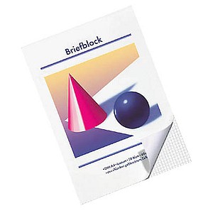 Briefblöcke Kugel und Kegel ungelocht DIN A4 kariert, 10 Blöcke