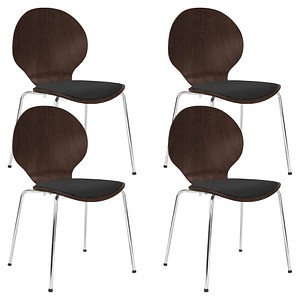 5901747065176 - Besucherstuhl Cafe VI wenge chrom ohne Armlehnen 4-Fuß-Gestell 5901747065176 4 Stück 5901747065176 - Besucherstuhl Cafe VI wenge chrom ohne Armlehnen 4-Fuß-Gestell 5901747065176 4 Stück