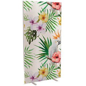 PAPERFLOW Trennwand easyScreen Tropical, 60661 bunt 94,0 x 173,4 cm