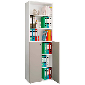 4051814427978 - Büroschrank mit 6 Fächern Büroregal moderner Aktenschrank mit Drehtüren Maße ca H 220 x B 70 x T 40cm – Lona 6-Fach 4051814427978 - Büroschrank mit 6 Fächern Büroregal moderner Aktenschrank mit Drehtüren Maße ca H 220 x B 70 x T 40cm – Lona 6-Fach