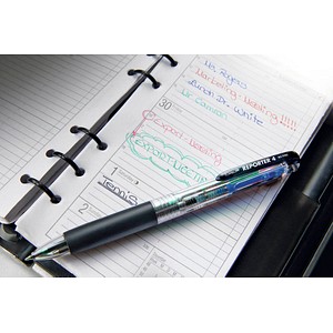 4901991635287 - 4-Farben-Kugelschreiber REPORTER 4 transparent Schreibfarbe schwarz blau rot grün 1 St 4901991635287 - 4-Farben-Kugelschreiber REPORTER 4 transparent Schreibfarbe schwarz blau rot grün 1 St