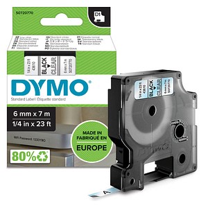 DYMO D1 - Standardetiketten - Schwarz auf Transparent - 6mm x 7m, Schwarz auf transparent, Polyester, Belgien, -18 - 90 °C, DYMO, LabelManager, LabelWriter 450 DUO - Image 11