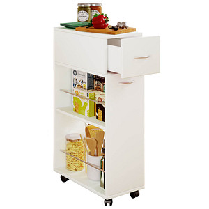 4051814403200 - Küchenwagen Rollwagen Maße Küchenregal ca H 85 x B 25 x T 50 cm ausreichend Stauraum und Schublade rollbar Servierwagen - Tusal 4051814403200 - Küchenwagen Rollwagen Maße Küchenregal ca H 85 x B 25 x T 50 cm ausreichend Stauraum und Schublade rollbar Servierwagen - Tusal