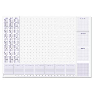 4004360767210 - SIGEL Schreibtischunterlage Lilac 2026 2027 2028 weiß lila Papier 595 x 410 cm 30 Blatt