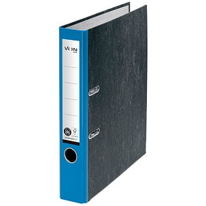 VON LEITZ Ordner blau mamoriert Karton 5,0 cm DIN A4, 1 St.