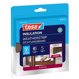 tesa tesamoll E-Profil Fenster-Dichtungsband braun 9mm x 6m