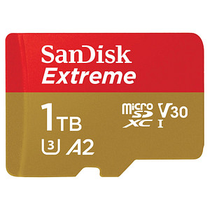 0619659188474 - SanDisk Extreme - Flash-Speicherkarte (microSDXC-an-SD-Adapter inbegriffen) - 1 TB - A2   Video Class V30   UHS-I U3   Class10 - microSDXC UHS-I
