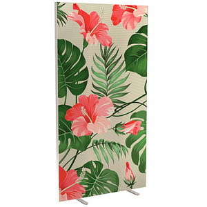 PAPERFLOW Trennwand easyScreen Tropical, 62731 bunt 94,0 x 173,4 cm, 1 St.