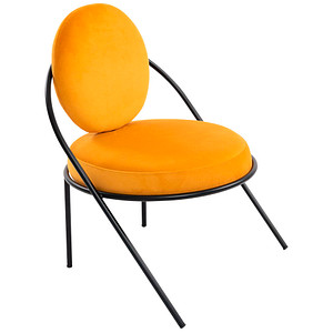 meet powered by PAPERFLOW Sessel SATURNE safran schwarz Stoff 70,0 x 73,0 x 88,0 cm, 1 St.