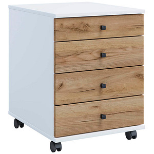 4051814430657 - my office Lona Rollcontainer weiß honig-eiche 4 Auszüge 416 x 500 x 569 cm 4051814430657 - my office Lona Rollcontainer weiß honig-eiche 4 Auszüge 416 x 500 x 569 cm