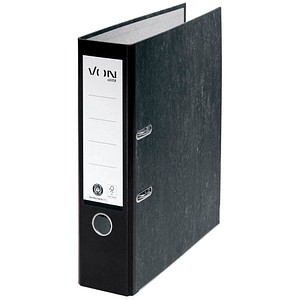 VON LEITZ Ordner schwarz mamoriert Karton 8,0 cm DIN A4, 1 St.