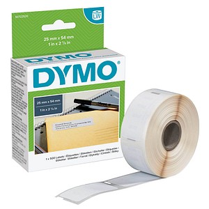 DYMO Etikettenrolle für Etikettendrucker S0722520 weiß, 25,0 x 54,0 mm, 1 x 500 Etiketten