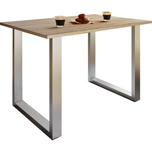 4051814402814 - Holzesstisch H 76 x B 110 x T 80 cm hochwertiges und massives Fußgestell Füße aus Eisen Küchentisch - Xona U 4051814402814 - Holzesstisch H 76 x B 110 x T 80 cm hochwertiges und massives Fußgestell Füße aus Eisen Küchentisch - Xona U
