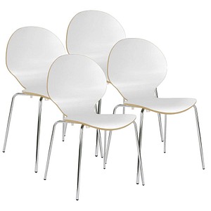 5901747064780 - Cafe VI Besucherstühle weiß 5901747064780 WCC11-K62Z-LL0000-LE0300 - CAFE-VI 4L-CR 4 Stück