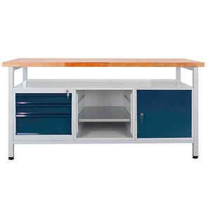 4050049437523 - Werkbank lichtgrau anthrazitgrau 3 Schubladen 1700 x 600 x 840 cm 4050049437523 ADB 4050049437523 - Werkbank lichtgrau anthrazitgrau 3 Schubladen 1700 x 600 x 840 cm 4050049437523 ADB