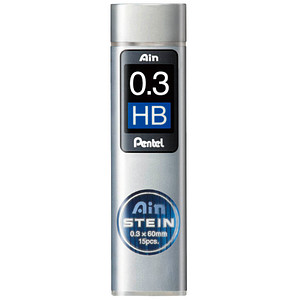 Pentel Ain Stein C273 Fallminen schwarz HB 0,3 mm, 15 St.