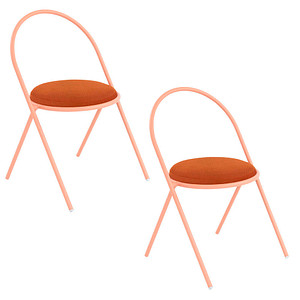 3660141959727 - Besucherstuhl SATURNE rost   rosa ohne Armlehnen Pyramidengestell 3660141959727 2 Stück