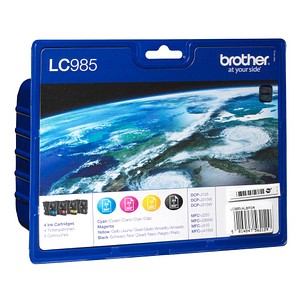 4 brother LC-985BK/C/M/Y schwarz, cyan, magenta, gelb Tintenpatronen 4 brother LC-985BK/C/M/Y schwarz, cyan, magenta, gelb Tintenpatronen