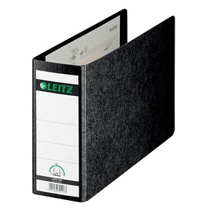 LEITZ 1076 Ordner schwarz marmoriert Karton 8,0 cm DIN A5 quer