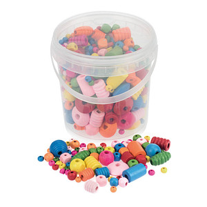 GLOREX Holzperlen Formenmix Bastelset