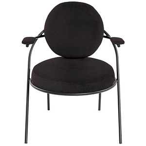 meet powered by PAPERFLOW Sessel SATURNE schwarz Kunstleder 70,0 x 73,0 x 88,0 cm, 1 St.