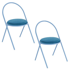 3660141959758 - Besucherstuhl SATURNE blau   blau ohne Armlehnen Pyramidengestell 3660141959758 2 Stück