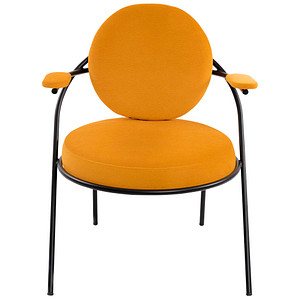 meet powered by PAPERFLOW Sessel SATURNE safran schwarz Kunstleder 70,0 x 73,0 x 88,0 cm, 1 St.