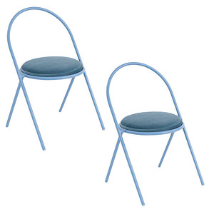 3660141959741 - Besucherstuhl SATURNE blau   blau ohne Armlehnen Pyramidengestell 3660141959741 2 Stück