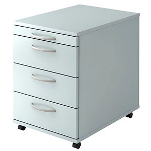 HAMMERBACHER 1606 Rollcontainer lichtgrau 4 Auszüge 42,8 x 58,0 x 59,0 cm