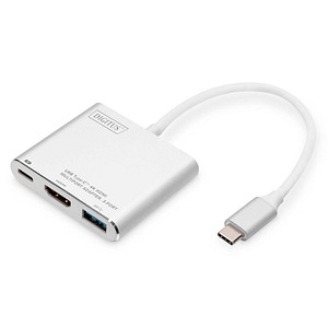 4016032440857 - DA-70838-1 HDMI   USB Adapter [1x USB 32 Gen 1 Stecker C (USB 30) - 1x HDMI-Buchse USB 32 Gen 1 Buchse A (USB 30) USB-C® Buchse] Aluminium