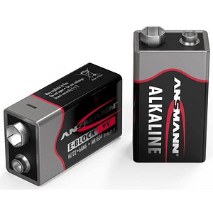 2 ANSMANN Batterien Red Alkaline E-Block 9,0 V