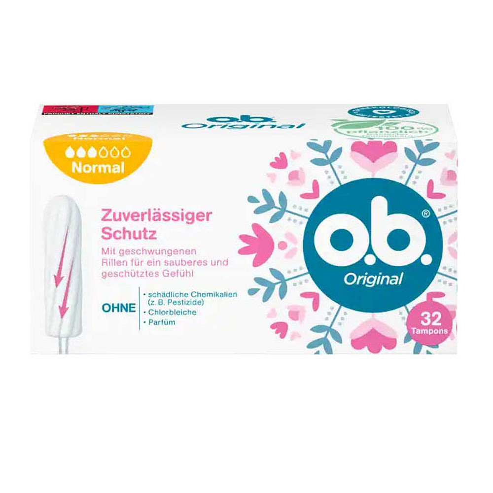 o.b. Tampons Normal für mittlere bis stärkere Tage 32 St.