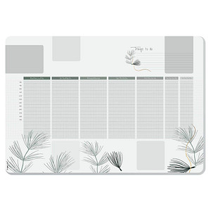 SIGEL Schreibtischunterlage DESIGN khaki/weiß Papier 59,5 x 41,0 cm, 30 Blatt