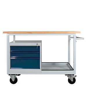4050049429238 - Werkbank Eko lichtgrau anthrazitgrau 3 Schubladen 1300 x 600 x 850 cm  4050049429238 ADB