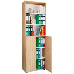 4051814427930 - Büroschrank mit 6 Fächern Büroregal moderner Aktenschrank mit Drehtüren Maße ca H 220 x B 70 x T 40cm – Lona 6-Fach 4051814427930 - Büroschrank mit 6 Fächern Büroregal moderner Aktenschrank mit Drehtüren Maße ca H 220 x B 70 x T 40cm – Lona 6-Fach
