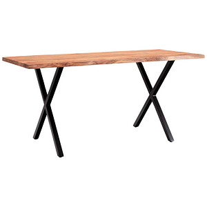 4251757721212 - WOHNLING Esstisch akazie rechteckig X-Fuß-Gestell schwarz 1200 x 600 x 760 cm 4251757721212 - WOHNLING Esstisch akazie rechteckig X-Fuß-Gestell schwarz 1200 x 600 x 760 cm