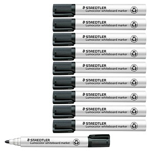 Staedtler Boardmarker Lumocolor 351, 351-9, schwarz, 2mm Rundspitze 4007817328859 Staedtler