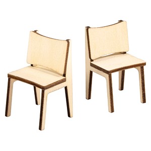 Rayher Dekoartikel Mini Stühle beige 2 St.