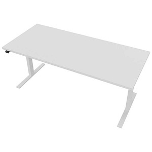8029466045471 - Up&Up elektrisch höhenverstellbarer Schreibtisch weiß rechteckig C-Fuß-Gestell weiß 1800 x 800 cm