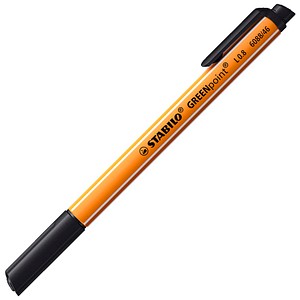Stabilo Faserschreiber GREENpoint schwarz 0,8mm mit Kappe 4006381399098 Stabilo