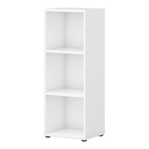 4050211956395 - Home Office Regal TEMPIO aus Holz 3 Fächer 3 OH B 400 x T 340 x H 1070 mm weiß 4050211956395 - Home Office Regal TEMPIO aus Holz 3 Fächer 3 OH B 400 x T 340 x H 1070 mm weiß