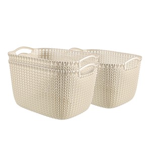 KNIT L Aufbewahrungsboxen weiß 39,6 x 28,8 x 23,6 cm