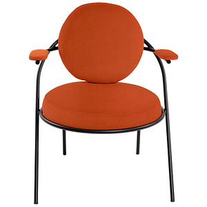 meet powered by PAPERFLOW Sessel SATURNE rost schwarz Kunstleder 70,0 x 73,0 x 88,0 cm, 1 St.