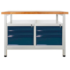 4050049429306 - Werkbank lichtgrau anthrazitgrau 6 Schubladen 1200 x 600 x 840 cm  4050049429306 ADB