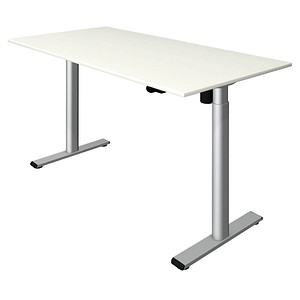 4044917450103 - Move 1 base elektrisch höhenverstellbarer Schreibtisch weiß rechteckig T-Fuß-Gestell silber 1800 x 800 cm 4044917450103 Kerkm