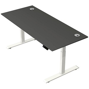 Kerkmann Move 2 Plus elektrisch höhenverstellbarer Schreibtisch anthrazit rechteckig, T-Fuß-Gestell weiß 180,0 x 80,0 cm