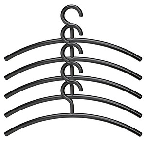 MAUL Kleiderbügel schwarz, 5 St.