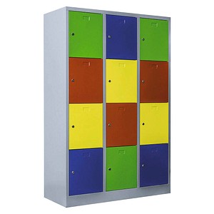 4061815519602 - Schließfachschrank lichtgrau bunt X-523432 12 Schließfächer 1185 x 500 x 1800 cm 4061815519602 ClassiX